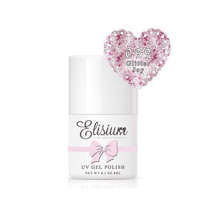 Elisium, UV Gel Polish, lakier hybrydowy do paznokci, 099 Glitter Joy, 8 ml