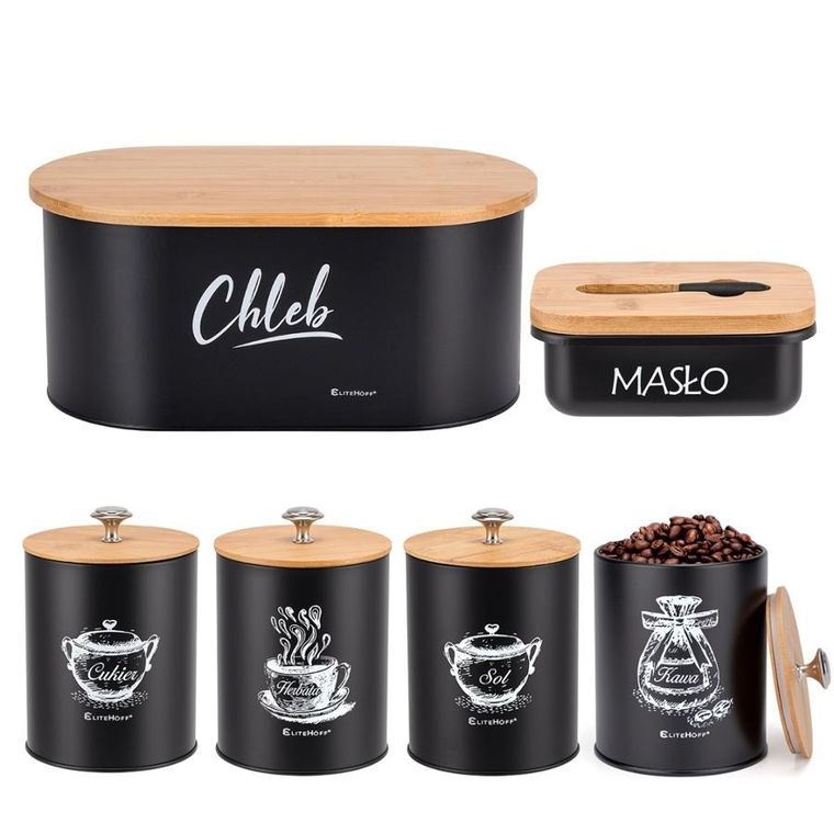 Elitehoff, chlebak z zestawem pojemników i maselniczką