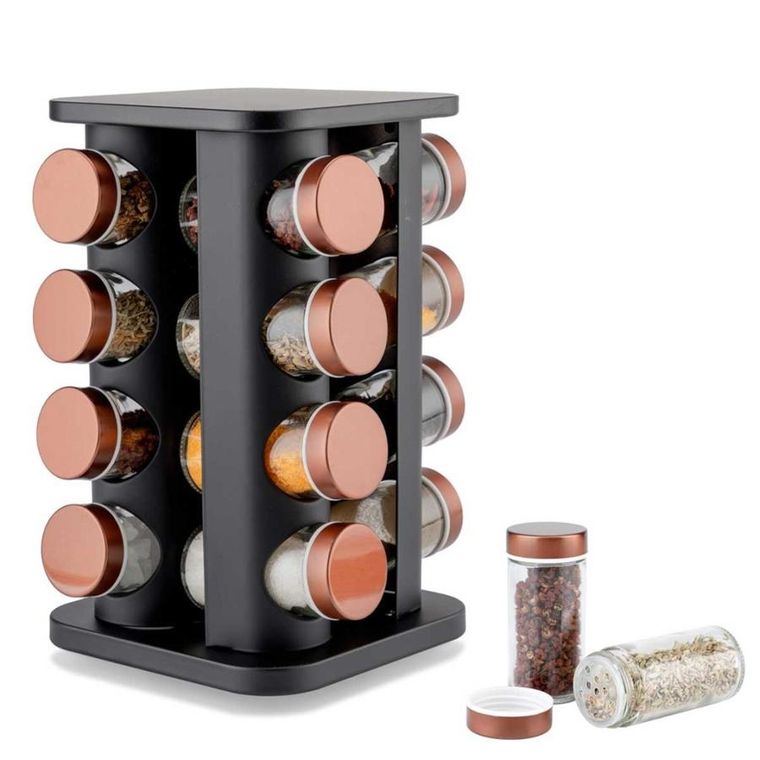 Elitehoff, stojak obrotowy na przyprawy, 16 pojemników