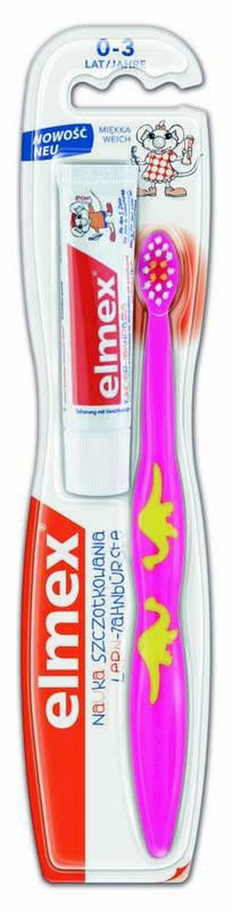 Elmex, szczoteczka dla dzieci 0-3 lata, miękka