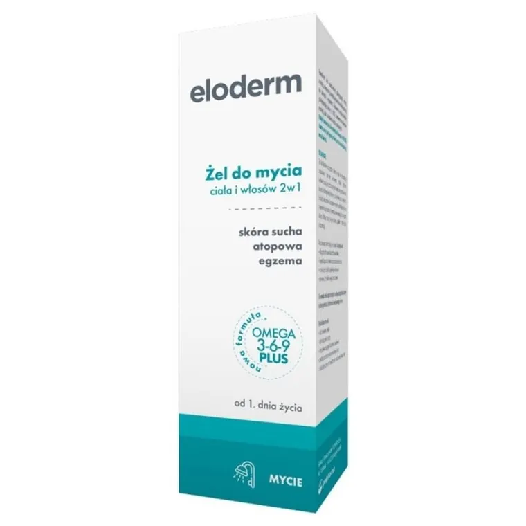 Eloderm, żel do mycia ciała i włosów 2w1, 200 ml