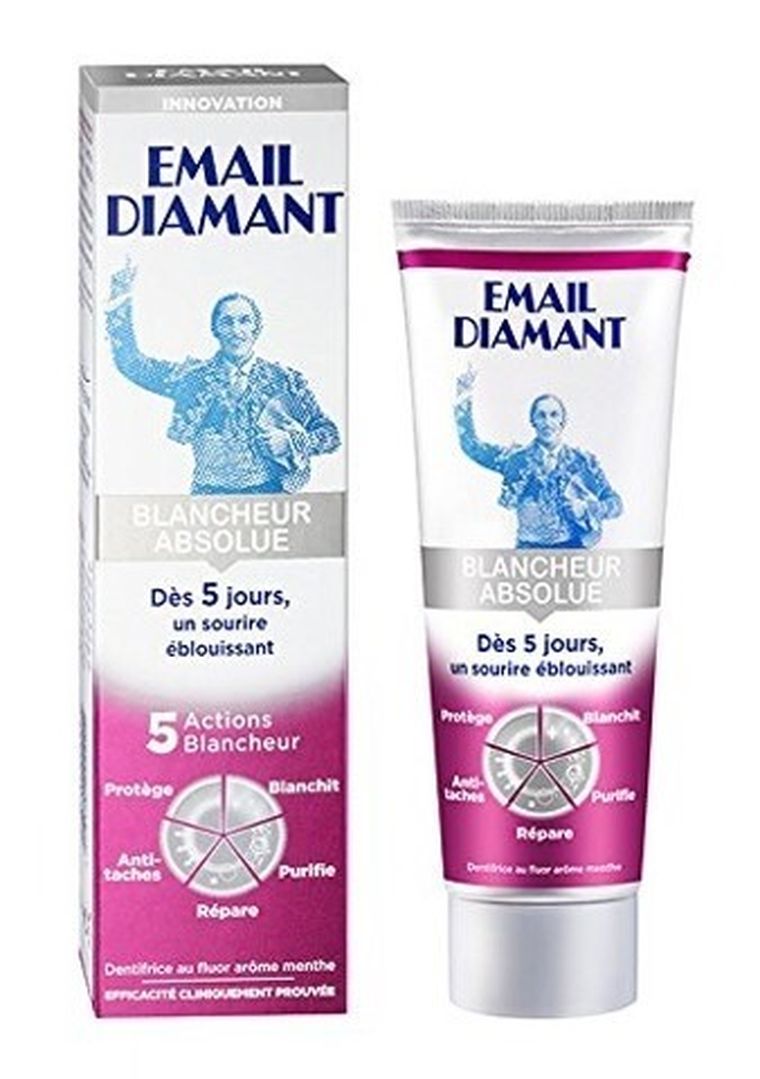 Email Diamant, Blancheur Absolue, pasta do zębów, 75 ml