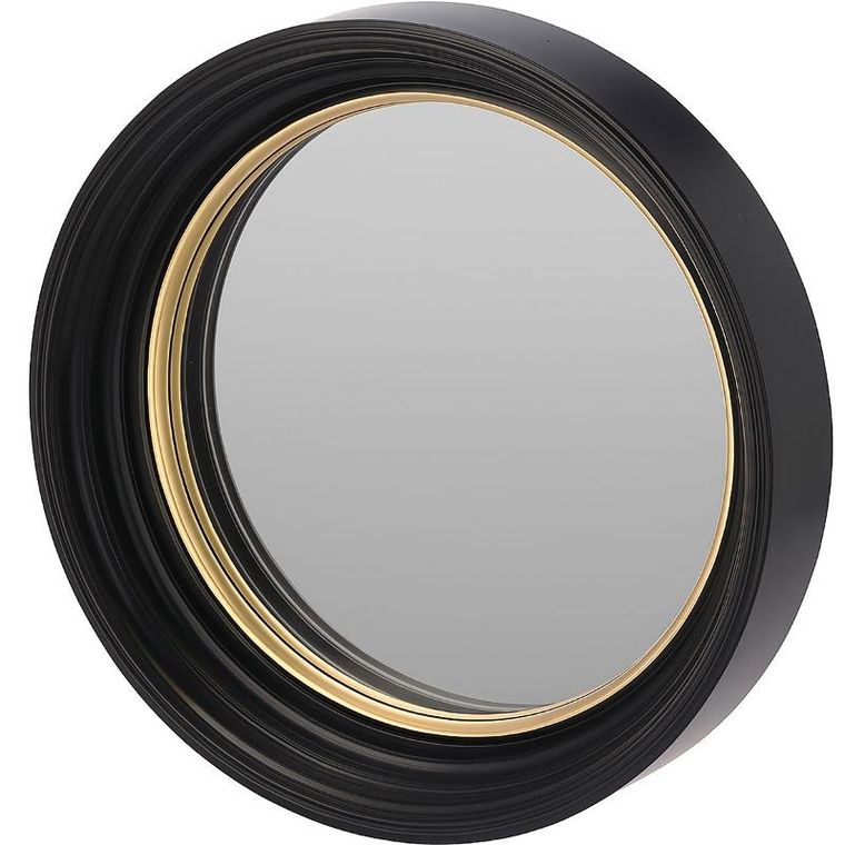 Emako, Dem, okrągłe lustro w czarnej ramie, 40,5 cm