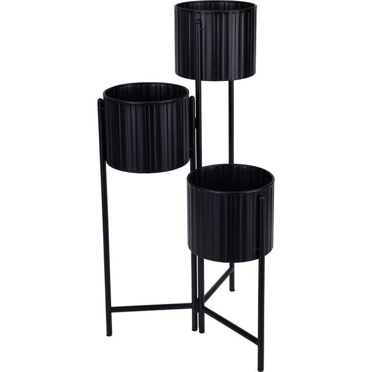 Emako, Viko, kwietnik loftowy, metalowy, 3 doniczki