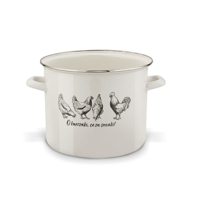 Emaliowany garnek, o kurczaki, 26 cm