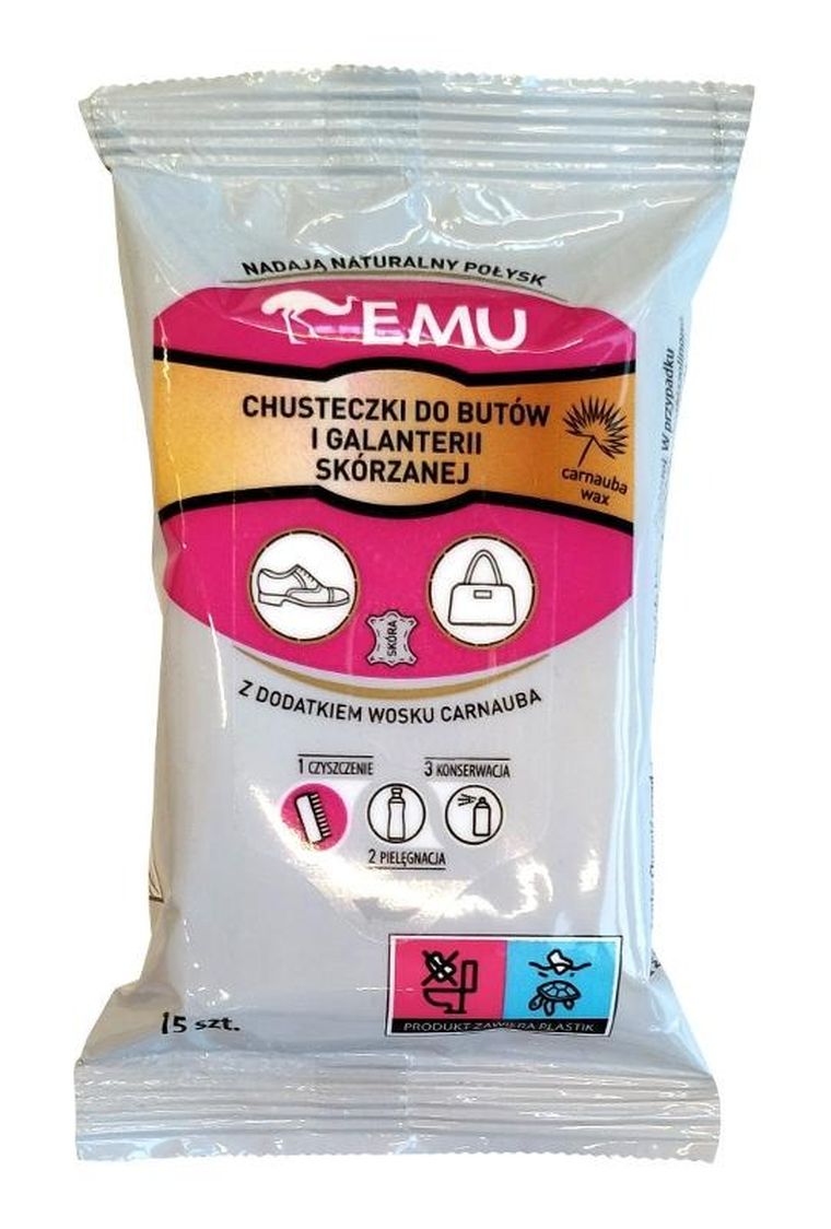 Emu, chusteczki do butów i galanterii skórzanej, 15 szt.