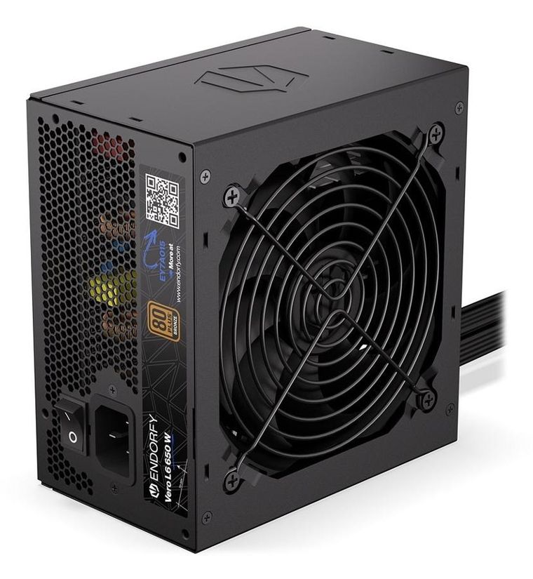 Endorfy, Vero L6 80 Plus, zasilacz, 650W, brązowy