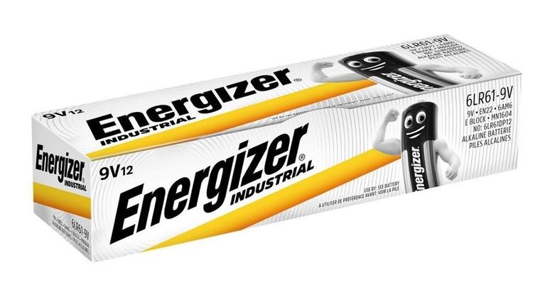 Energizer, Alkaline Industrial Pro, baterie, 6LR61, 9v, 12szt.