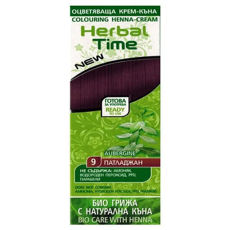 Energy Of Vitamins, Herbal Time, henna do włosów naturalna, 9 bakłażan