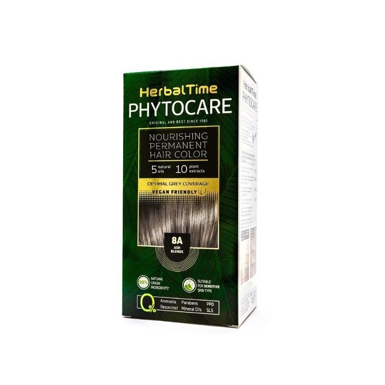 Energy Of Vitamins, Herbal Time Phytocare, farba do włosów naturalna, nr 8a, ash blonde