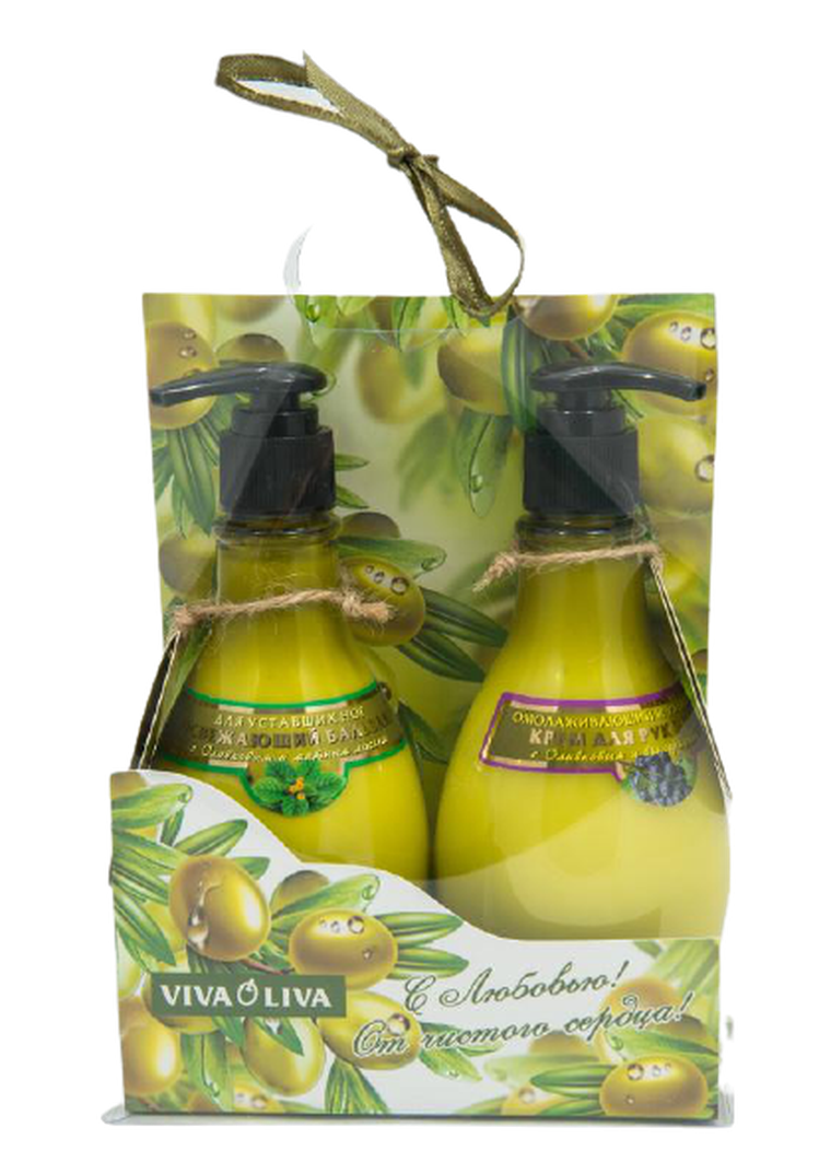 Energy Of Vitamins, Viva Oliva, zestaw prezentowy, krem do rąk, 200 ml + balsam do stóp, 200 ml