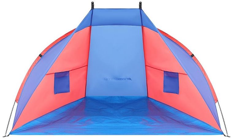 Enero camp, namiot, osłona plażowa sun, niebiesko-czerwona, 200-100-105 cm