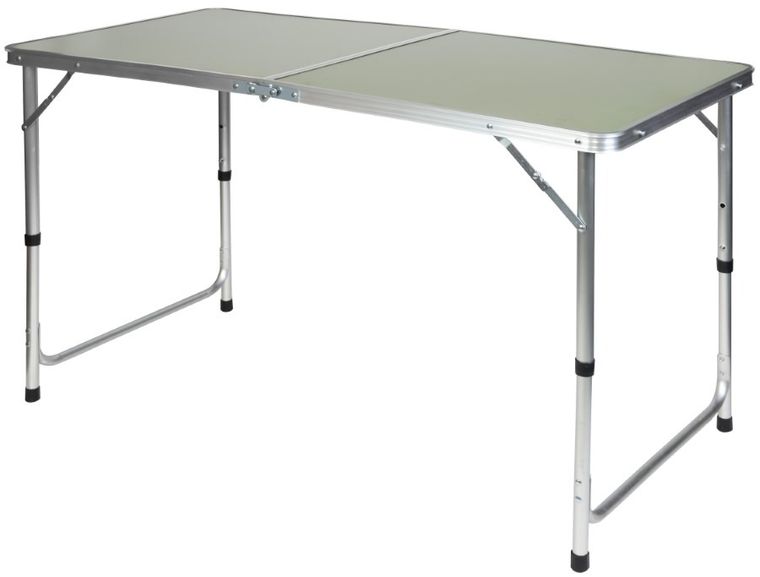 Enero Camp, składany stolik turystyczny, military green, 120-60-70/62/55 cm
