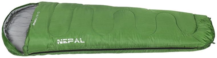 Enero Camp, śpiwór Nepal, ciemnozielony, 210-80-50 cm
