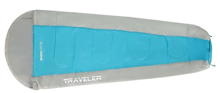 Enero camp, śpiwór turystyczny traveler, błękitno-szary, 210-80/50 cm