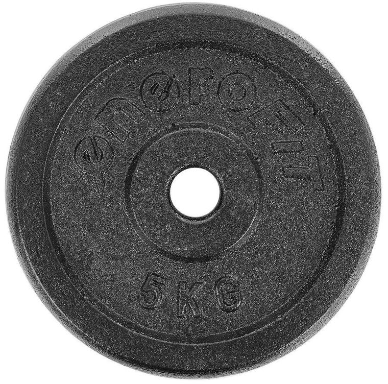 Enero Fit, FI26,5, obciążenie żeliwne, czarne, 5 kg