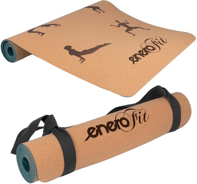 Enero, Fit, korkowa mata do ćwiczeń jogi, 183-61-0,4 cm