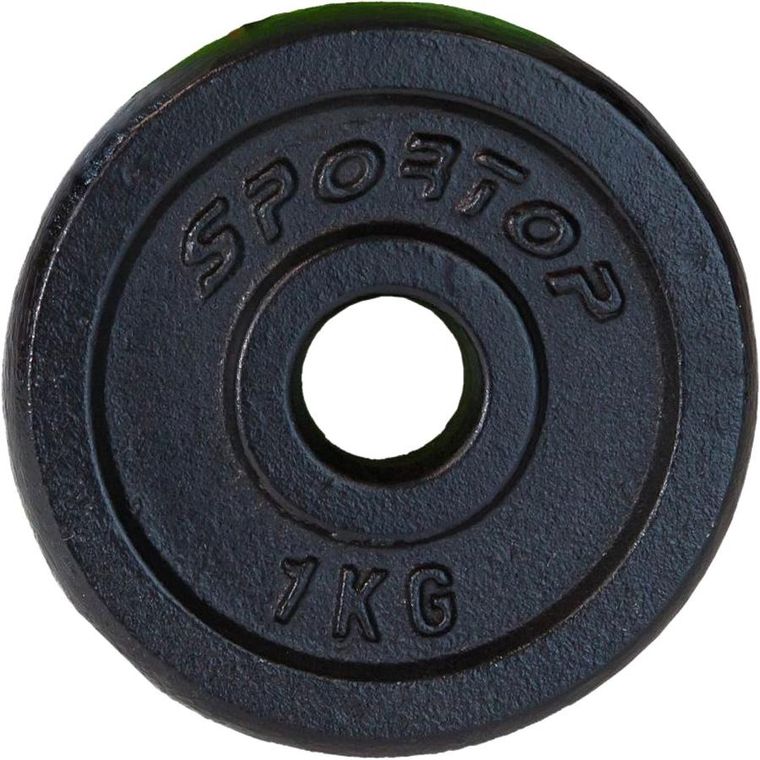 Enero fit, obciążenie żeliwne, czarne, 1 kg, fi26,5