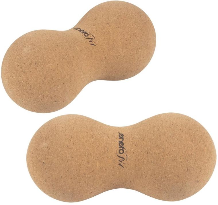 Enero, Fit, podwójna piłeczka do masażu, korkowa, 65-13 cm