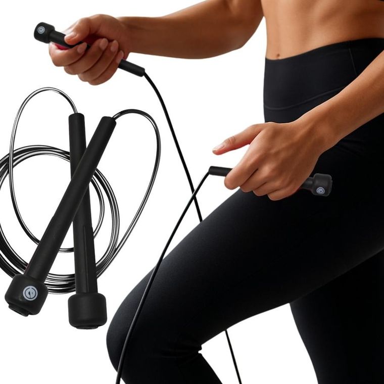 Enero Fit, skakanka szybkościowa, czarna, 285 cm