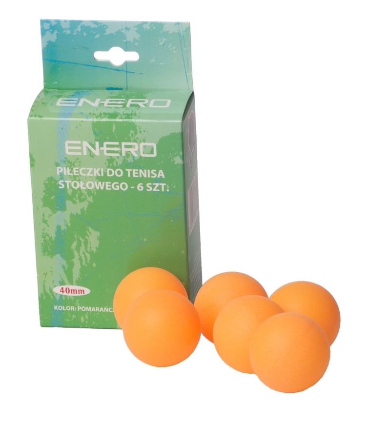 Enero, piłeczki do tenisa stołowego, pomarańczowe, 6 szt.