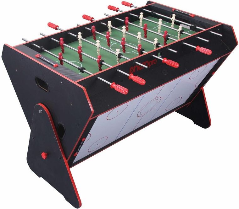 Enero, Pro, stół do gry, obrotowy, 3w1: bilard, piłkarzyki, cymbergaj, czarny, 121-84,5-85,3 cm