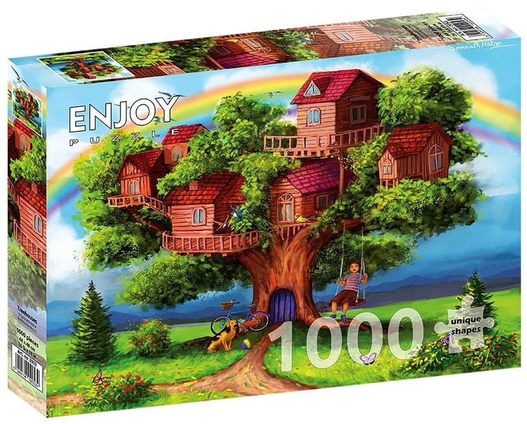 Enjoy, Domki na drzewie, puzzle, 1000 elementów