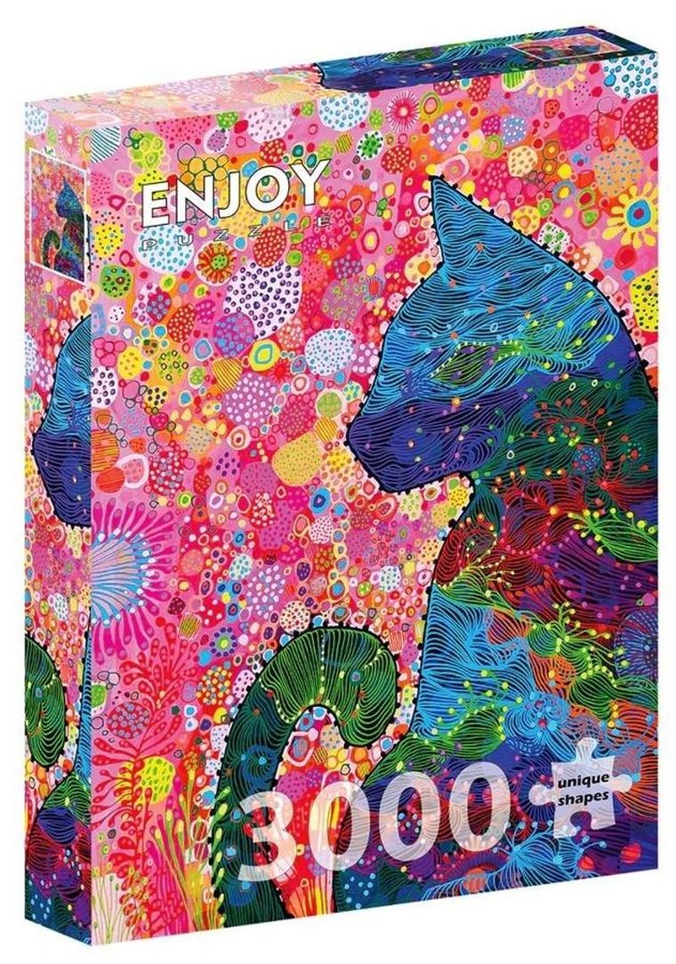 Enjoy, Kolorowy kot, puzzle, 3000 elementów