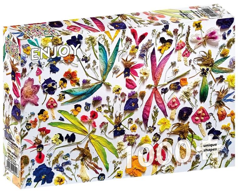 Enjoy, Kwiaty i ważki, puzzle, 1000 elementów