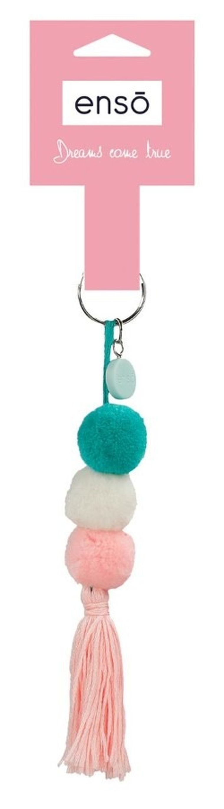 Enso, brelok do kluczy z 3 mini pomponami