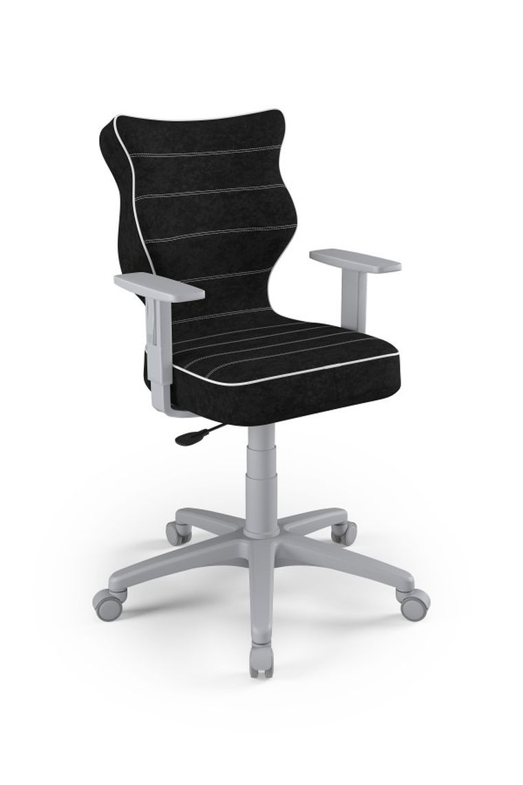 Entelo, Duo, krzesło biurowe z podłokietnikami, wzrost 159-188 cm, czarne