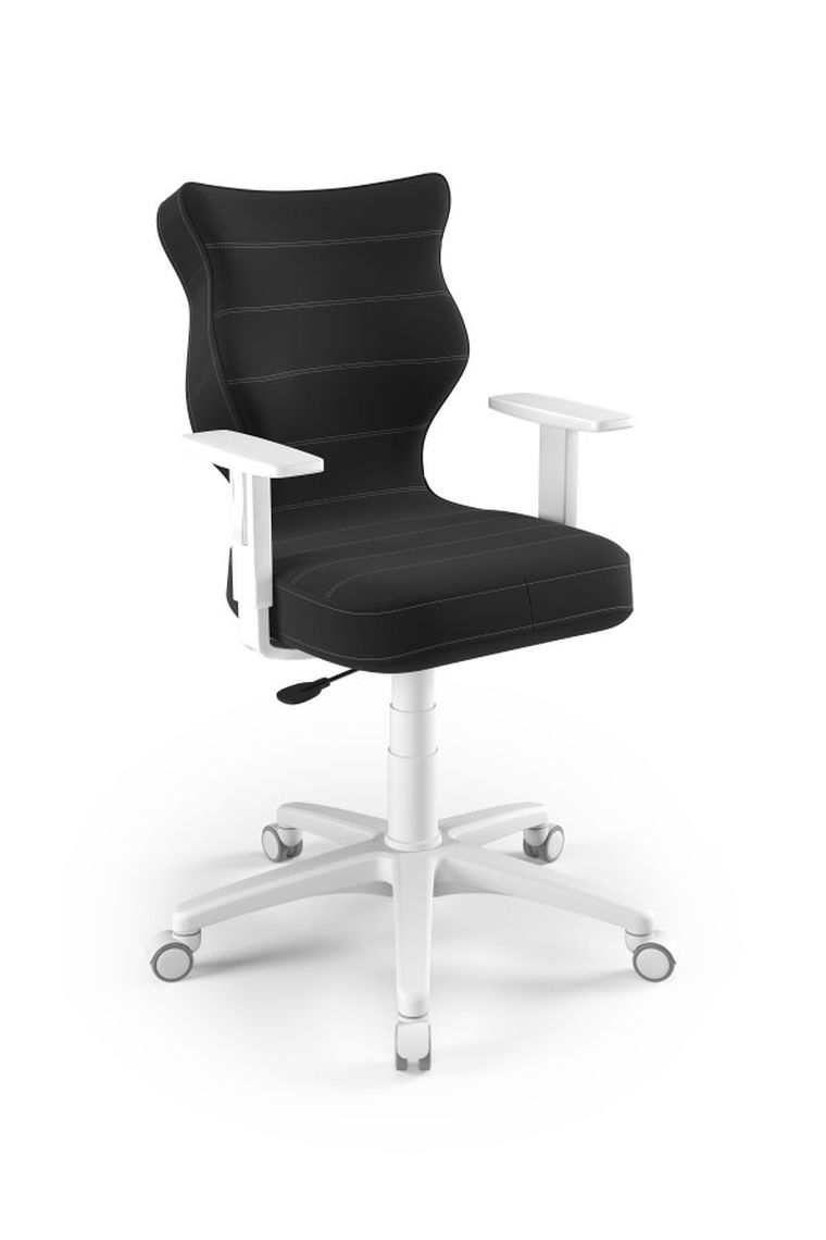 Entelo, Duo, krzesło młodzieżowe z podłokietnikami, wzrost 146-176.5 cm, antracyt