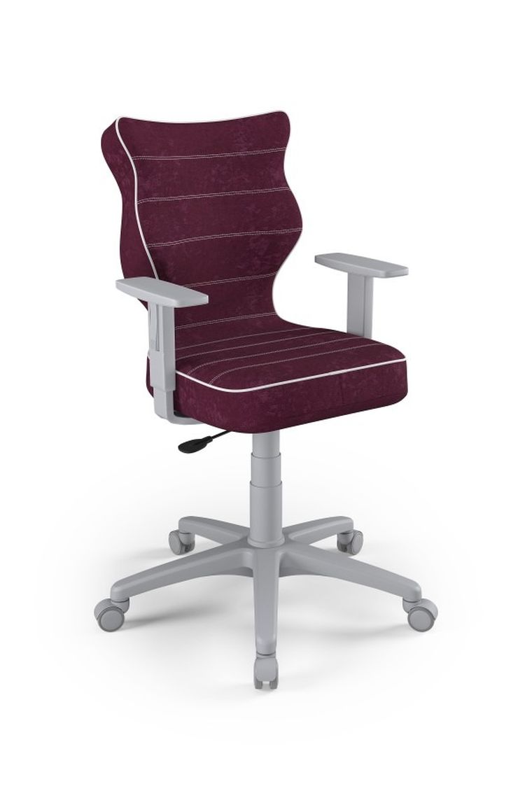 Entelo, Duo, krzesło młodzieżowe z podłokietnikami, wzrost 146-176,5 cm, fioletowe