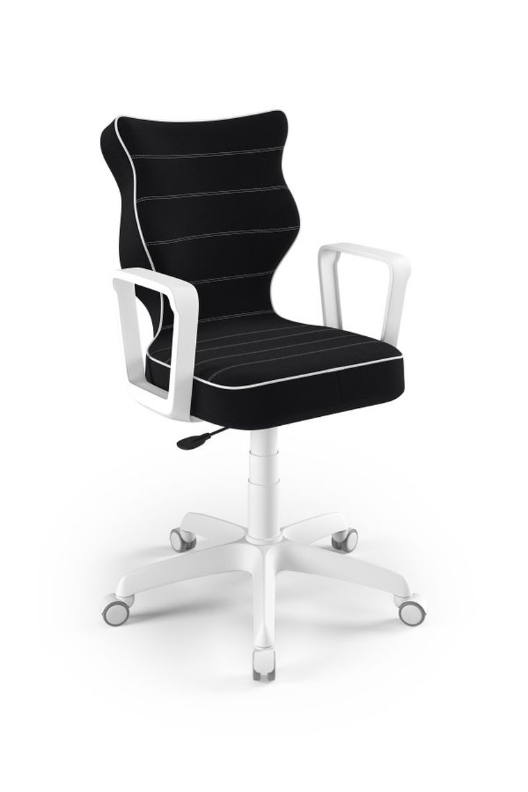 Entelo, Norm, krzesło biurowe z podłokietnikami, wzrost 159-188 cm, czarne