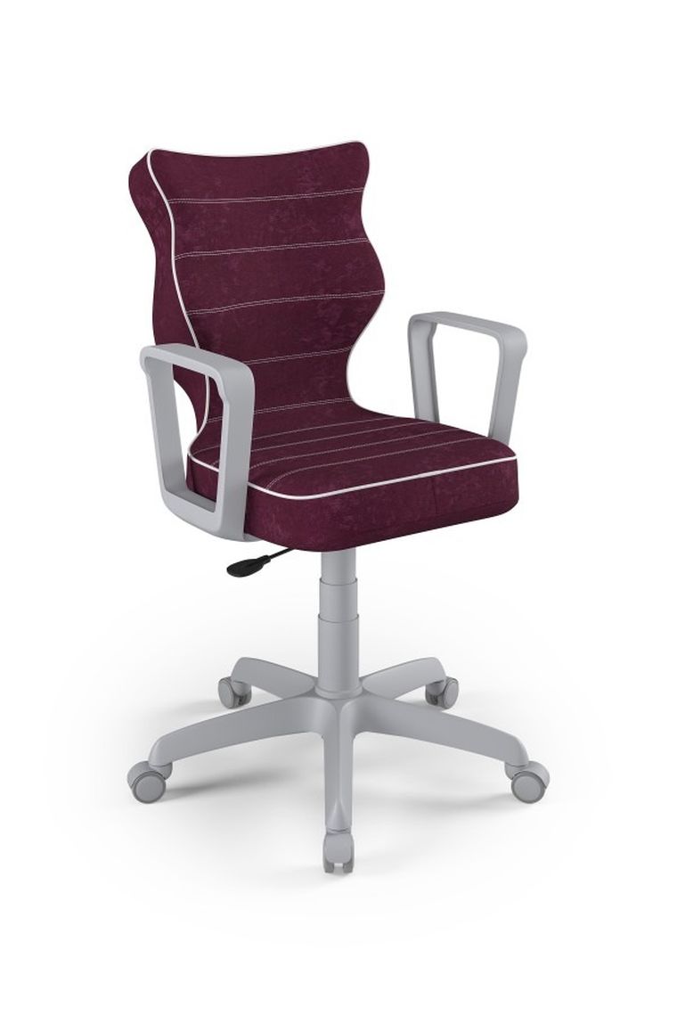Entelo, Norm, krzesło biurowe z podłokietnikami, wzrost 159-188 cm, fioletowe