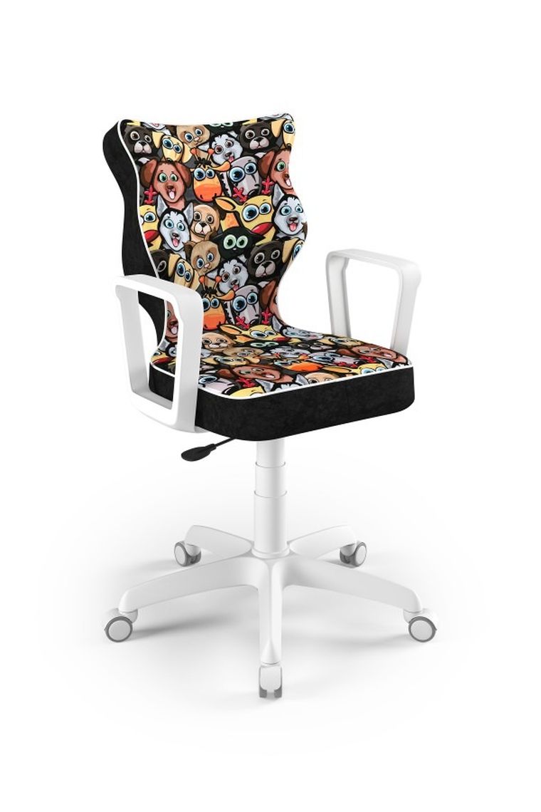 Entelo, Norm, krzesło młodzieżowe z podłokietnikami, wzrost 146-176,5 cm, zwierzaki