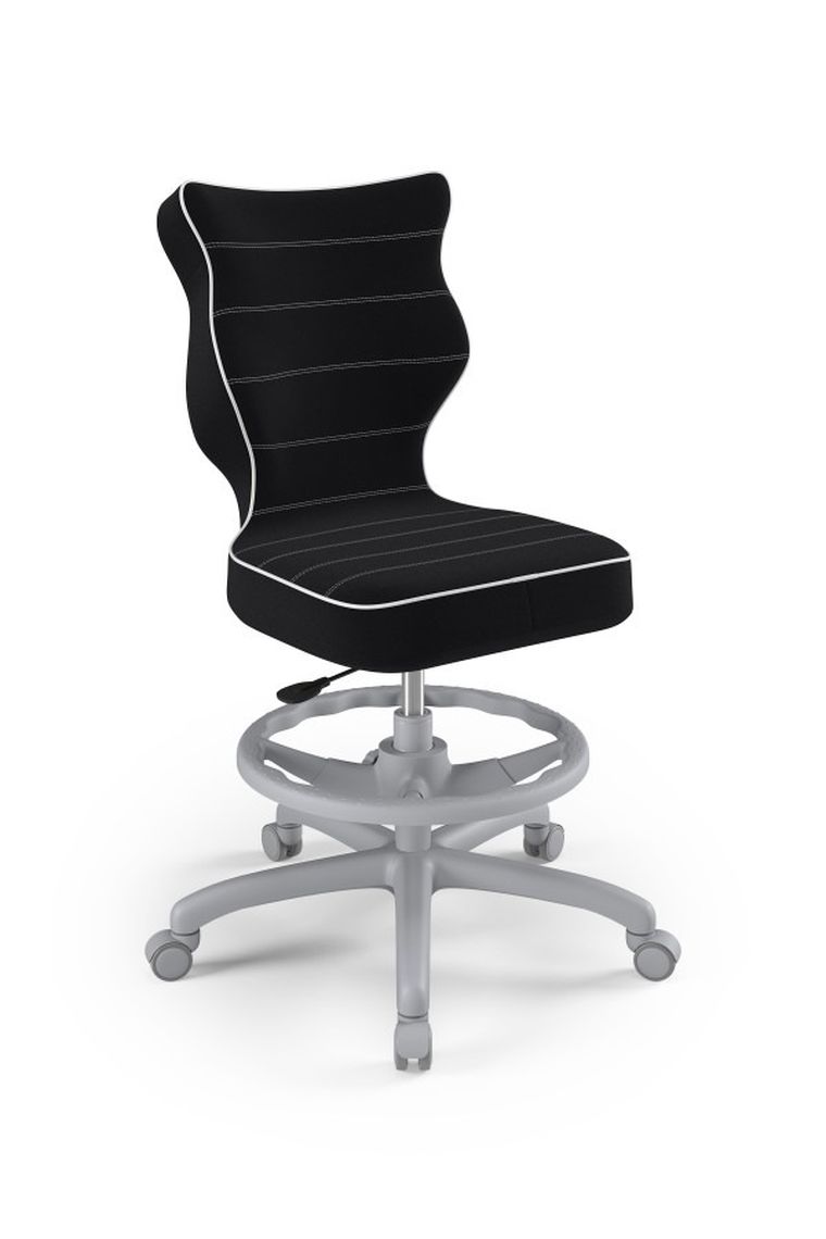 Entelo, Petit, krzesło biurowe z podnóżkiem, wzrost 159-188 cm, czarne