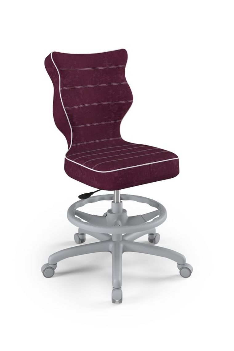 Entelo, Petit, krzesło biurowe z podnóżkiem, wzrost 159-188 cm, fioletowe