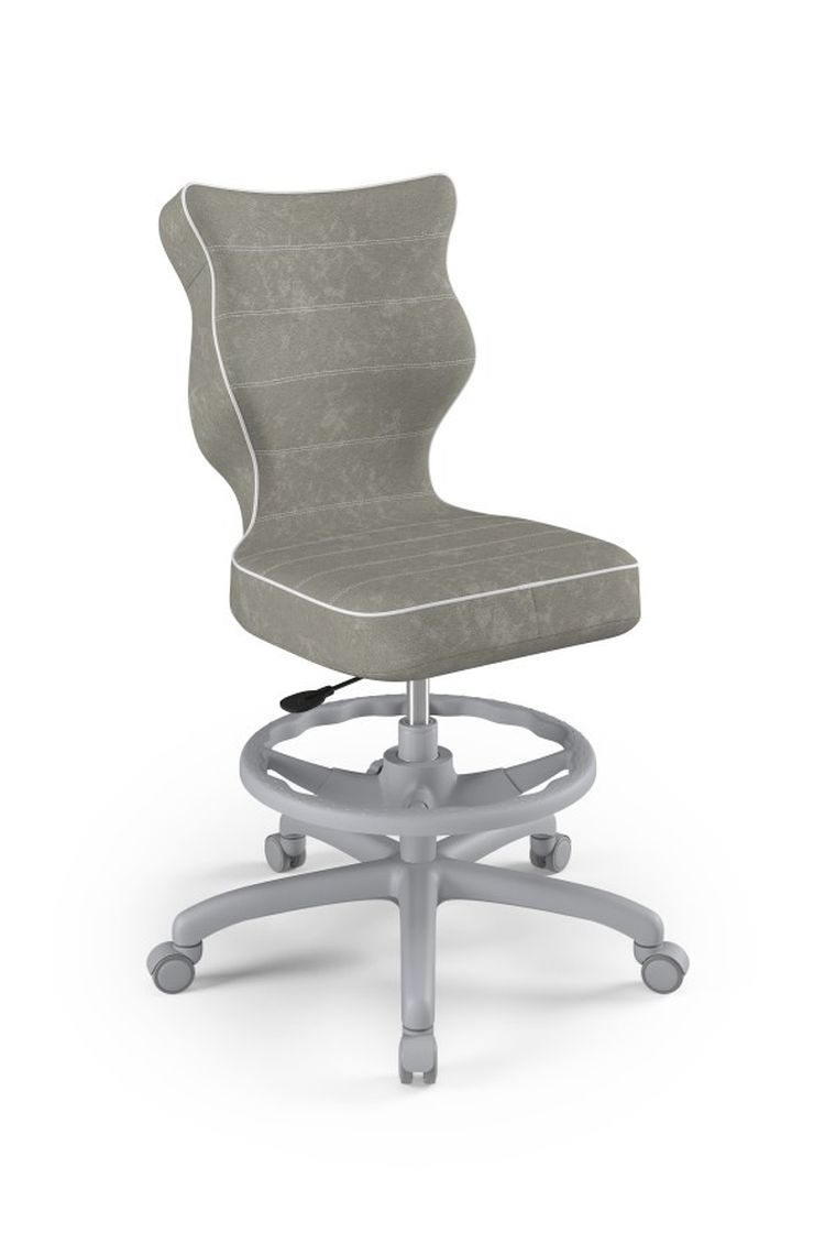 Entelo, Petit, krzesło biurowe z podnóżkiem, wzrost 159-188 cm, szare