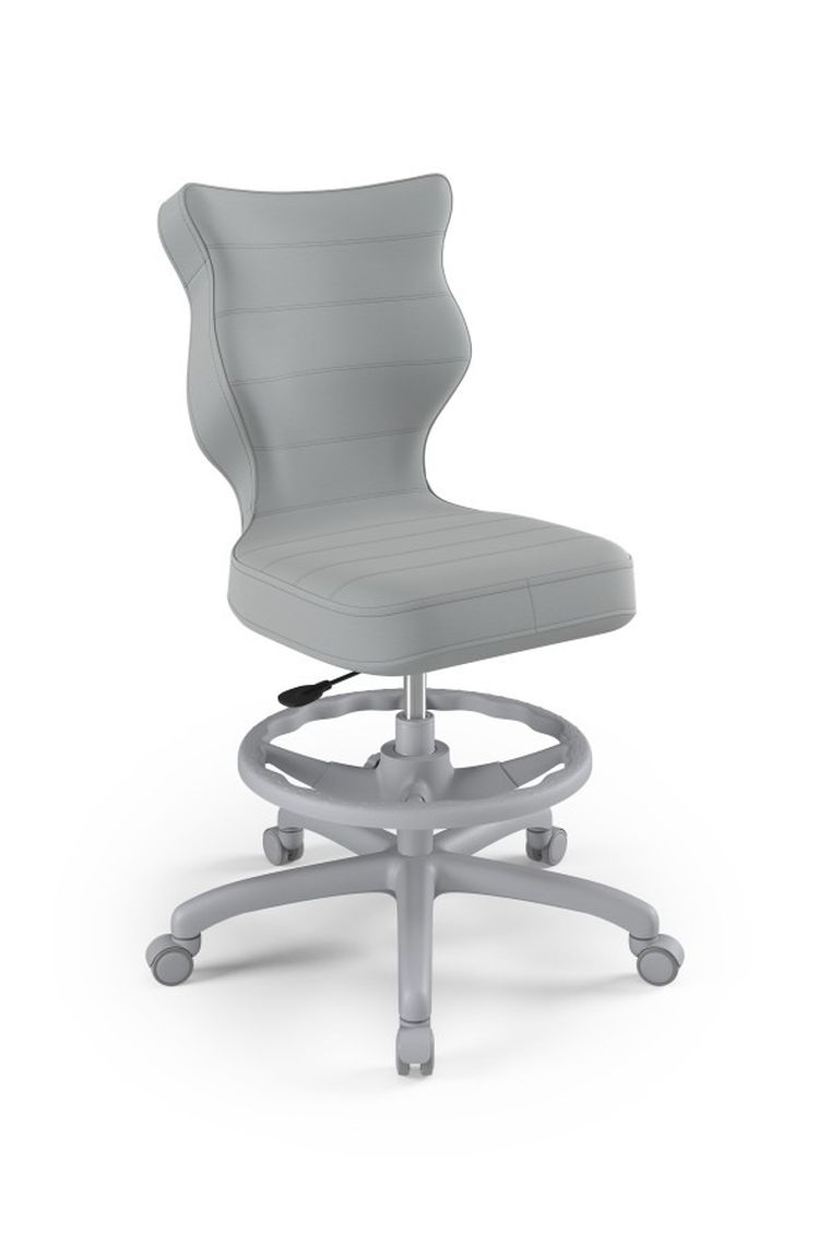 Entelo, Petit, krzesło biurowe z podnóżkiem, wzrost 159-188 cm, szare