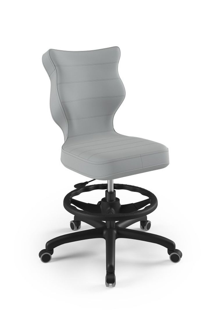 Entelo, Petit, krzesło biurowe z podnóżkiem, wzrost 159-188 cm, szare