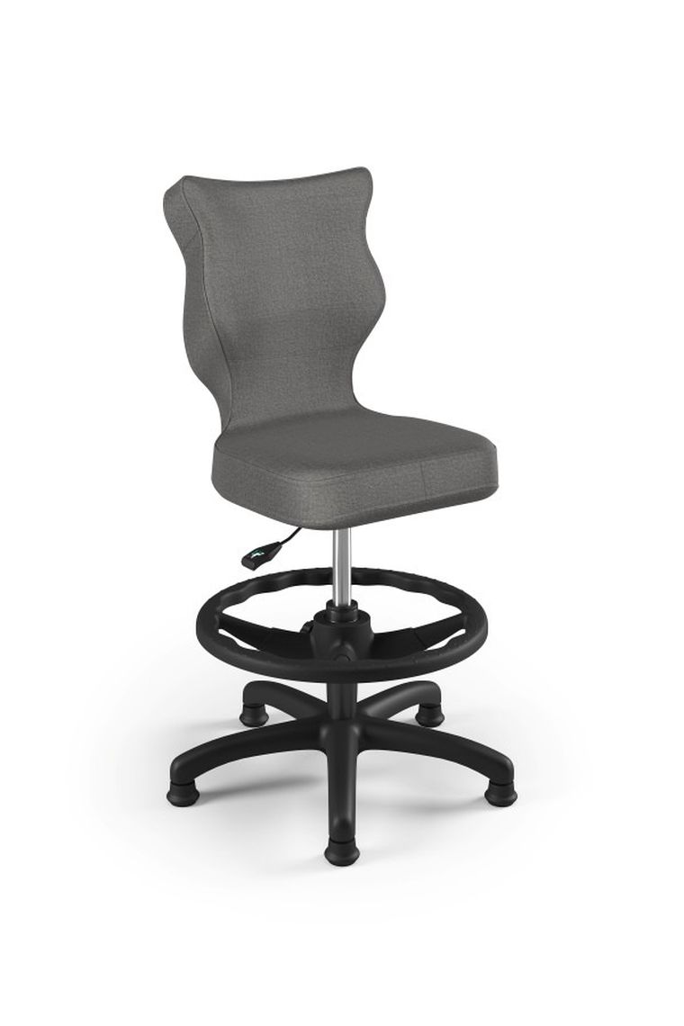 Entelo, Petit, krzesło dziecięce z podnóżkiem, wzrost 119-142 cm, ciemno szare