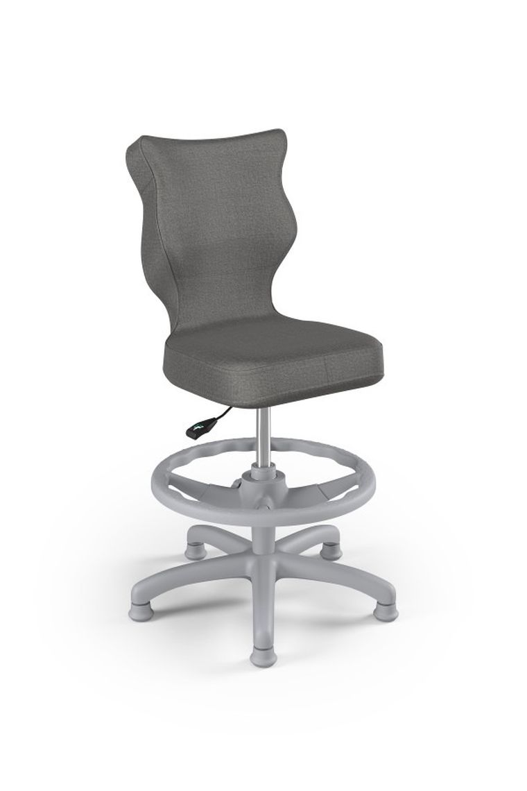 Entelo, Petit, krzesło dziecięce z podnóżkiem, wzrost 119-142 cm, ciemno szare