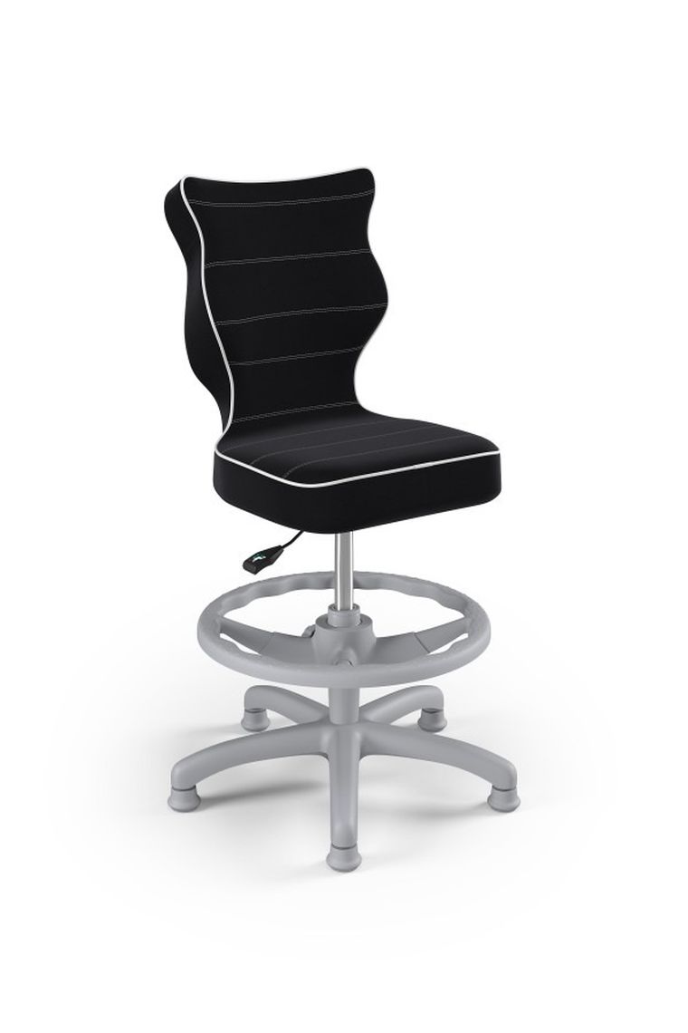 Entelo, Petit, krzesło dziecięce z podnóżkiem, wzrost 119-142 cm, czarne