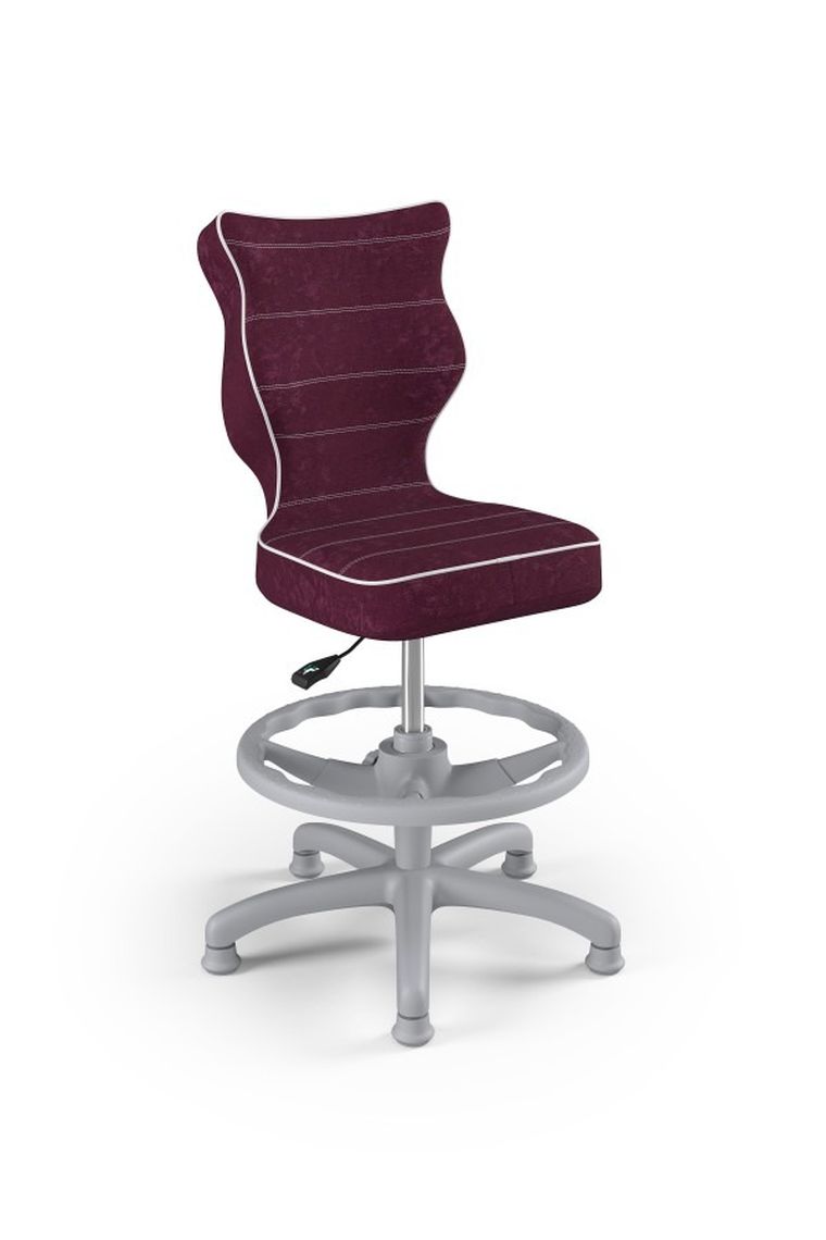 Entelo, Petit, krzesło dziecięce z podnóżkiem, wzrost 119-142 cm, fioletowe
