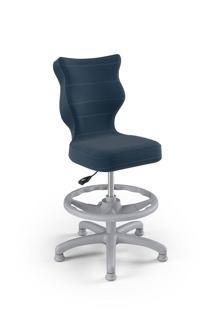 Entelo, Petit, krzesło dziecięce z podnóżkiem, wzrost 119-142 cm, granatowe