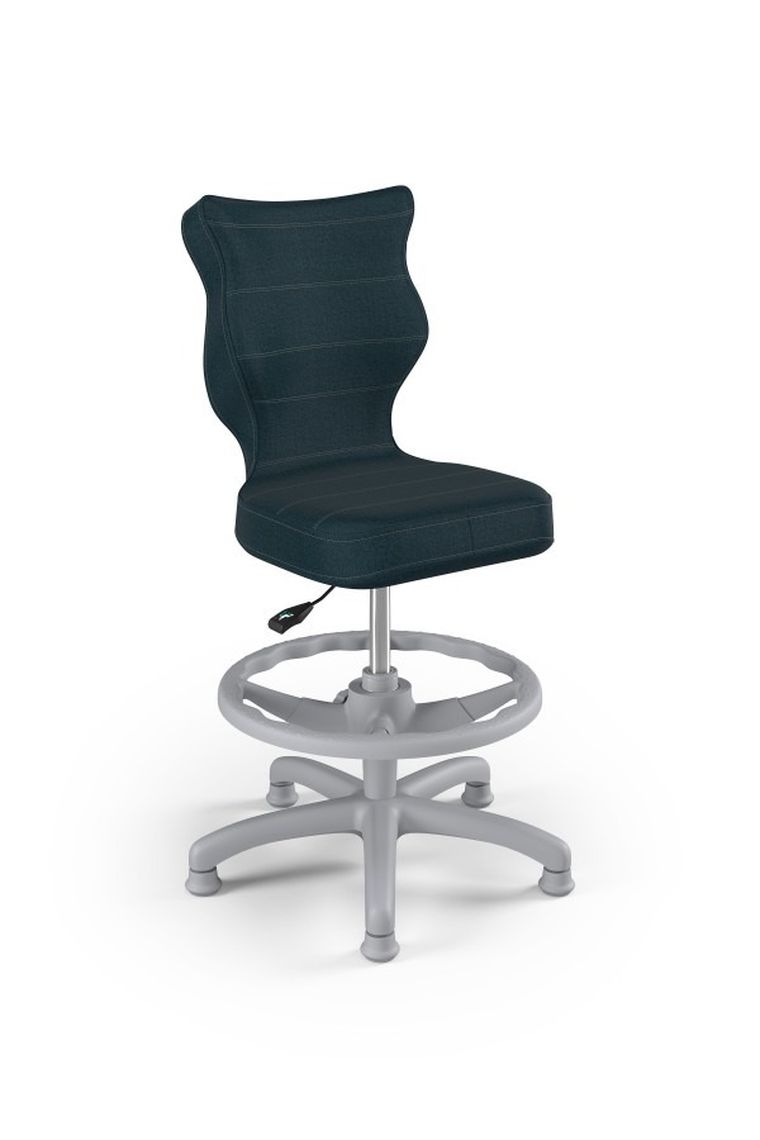 Entelo, Petit, krzesło dziecięce z podnóżkiem, wzrost 119-142 cm, granatowe