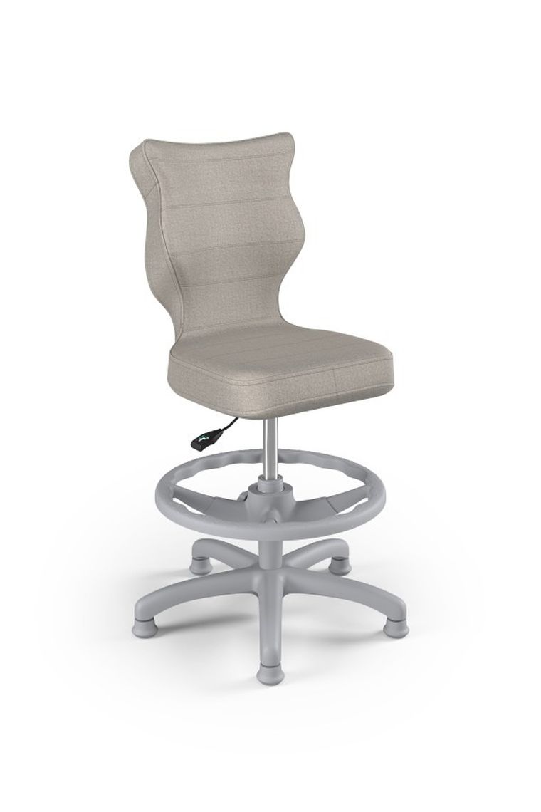 Entelo, Petit, krzesło dziecięce z podnóżkiem, wzrost 119-142 cm, szare