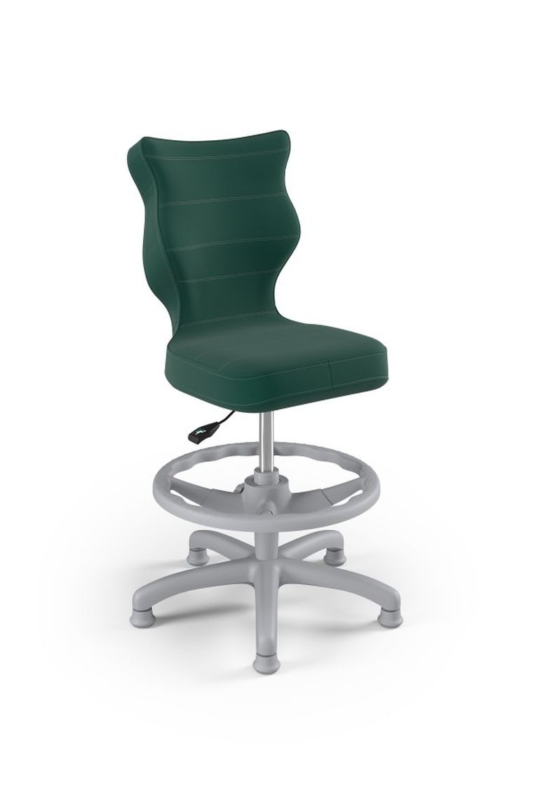 Entelo, Petit, krzesło dziecięce z podnóżkiem, wzrost 119-142 cm, zielone