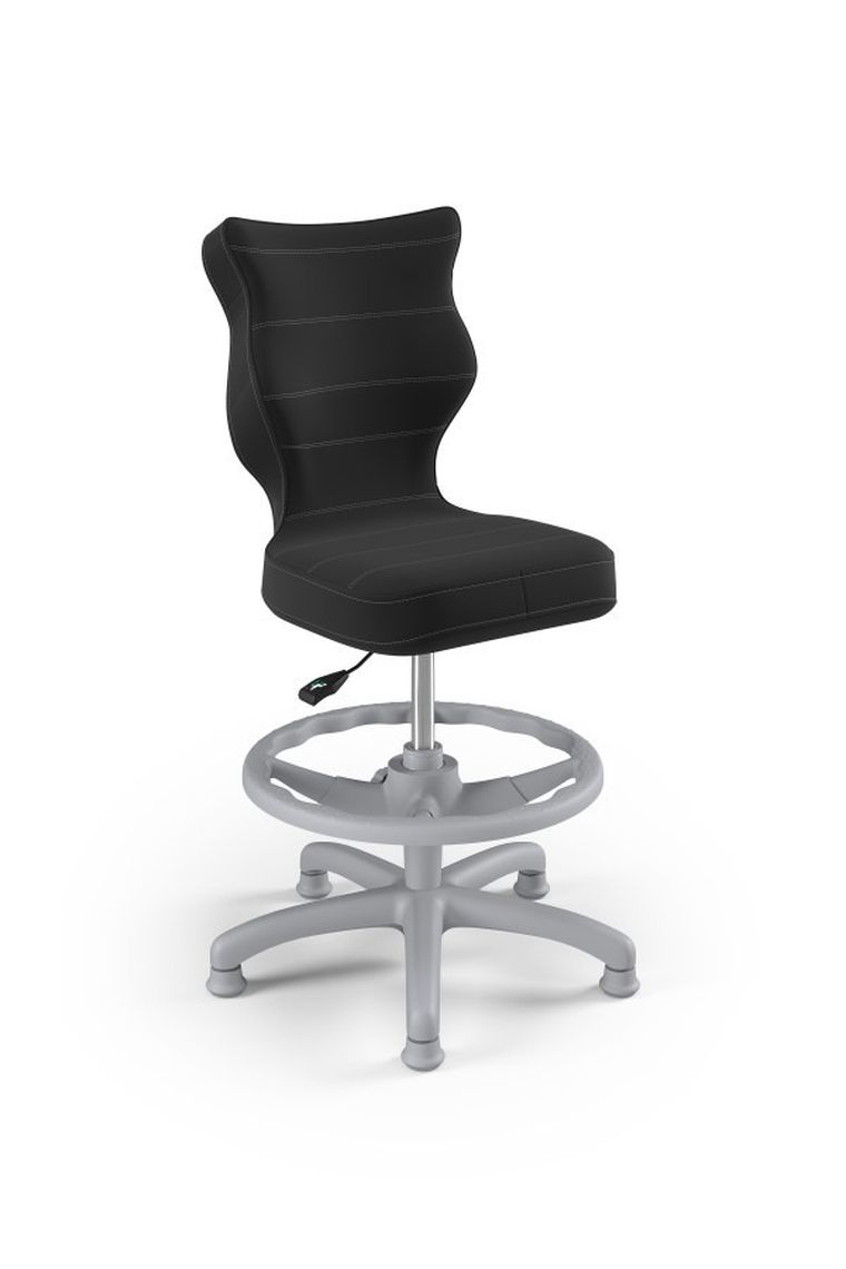 Entelo, Petit, krzesło dziecięce z podnóżkiem, wzrost 133-159 cm, antracytowe